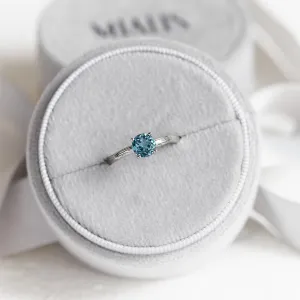 Swiss blue topaz engagement ring MONTARA
