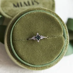 Moss agate in gold ring with diamonds ALBEROBELLO Thumbnail