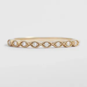 Elegant half eternity ring with diamonds CHRISTIE Thumbnail