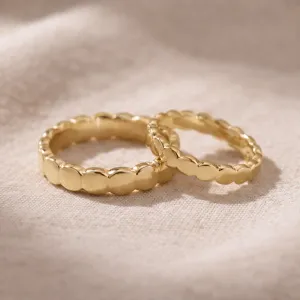Geometric wedding rings with organic structure NOMA