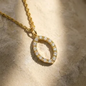 Marquise lab-grown diamond necklace HAILEY Thumbnail