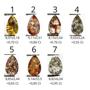 Gold necklace with salt and pepper diamond PERRY Thumbnail