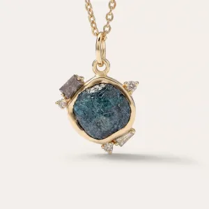 Raw diamond pendant LAURA
