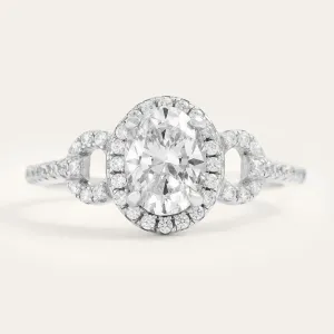 Luxury engagement ring with moissanites MERYL  Thumbnail