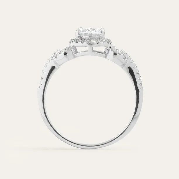 Luxury engagement ring with moissanites MERYL  Image
