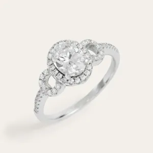 Luxury engagement ring with moissanites MERYL  Thumbnail
