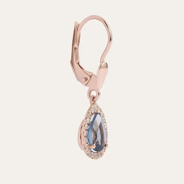 London blue topaz and diamond earrings SISSI Image