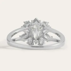 Vintage engagement ring in gold with moissanites THEODORE Thumbnail