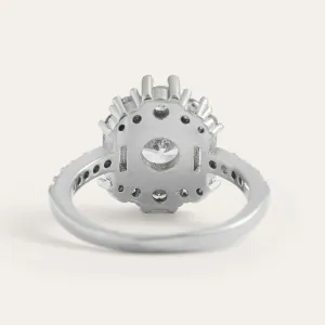 Luxury engagement ring with moissanites SHINY Thumbnail
