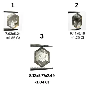Minimalist engagement ring with salt'n'pepper diamond ELLIOT Thumbnail