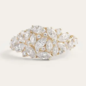 Luxury moissanite cluster ring VALENTINA