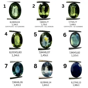 Blue sapphire and diamond engagement ring STEFANIE Thumbnail