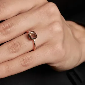 Lab grown diamond and natural diamond gold ring SYDNEY