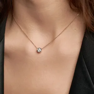 Jednoduchý zlatý náhrdelník se moissanitem NOKKEN Thumbnail