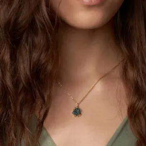 LAURA raw diamond pendant worn on the neck