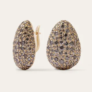 Elegantní náušnice se salt and pepper diamanty OPHELIA