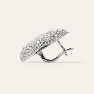 Side view of an AMALIA gold earring with lab-grown diamonds and its clasp