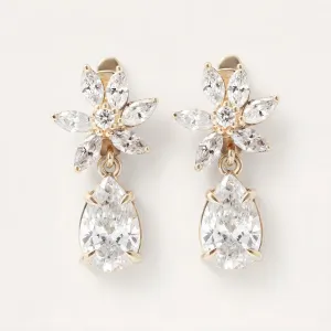 Unique dangle lab-grown diamond earrings MARISSA