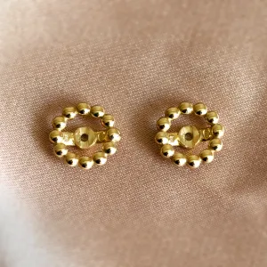 Back view of the pair of interchangeable flower frames for FLOS earrings