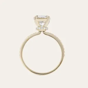 Back view of the ARABELLA ring showing the underside and diamond-set band