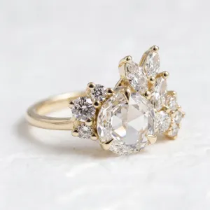 Lab grown diamond gold ring VESNA