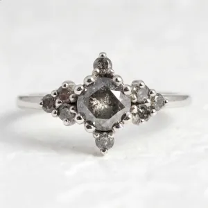 Gold salt'n'pepper diamond ring in vintage style FORTUNATO Thumbnail