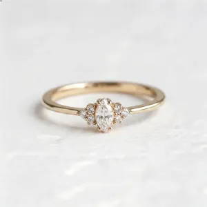 Romantic engagement ring with diamonds MILLIANA Thumbnail