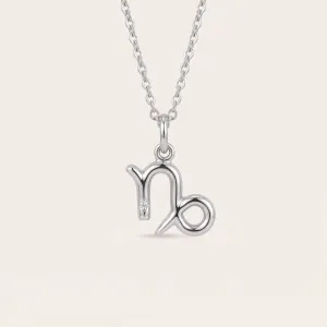 Gold diamond pendant CAPRICORN