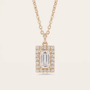 Gold necklace with lab created diamonds GRACIE