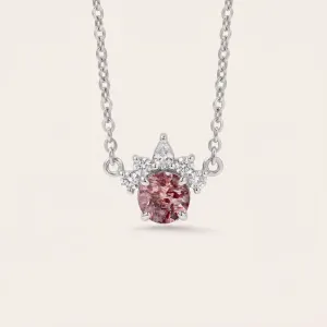 Gold necklace from mineral lepidocrocite and with diamonds PINKIE Thumbnail