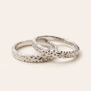 Unique wedding rings with an irregular surface SPARKIE