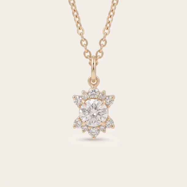 Decentní zlatý přívěsek s lab grown diamanty AMORELLA Image
