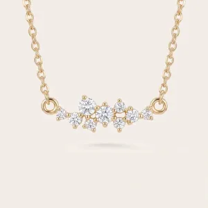Lab-grown diamond cluster necklace KLAREEN