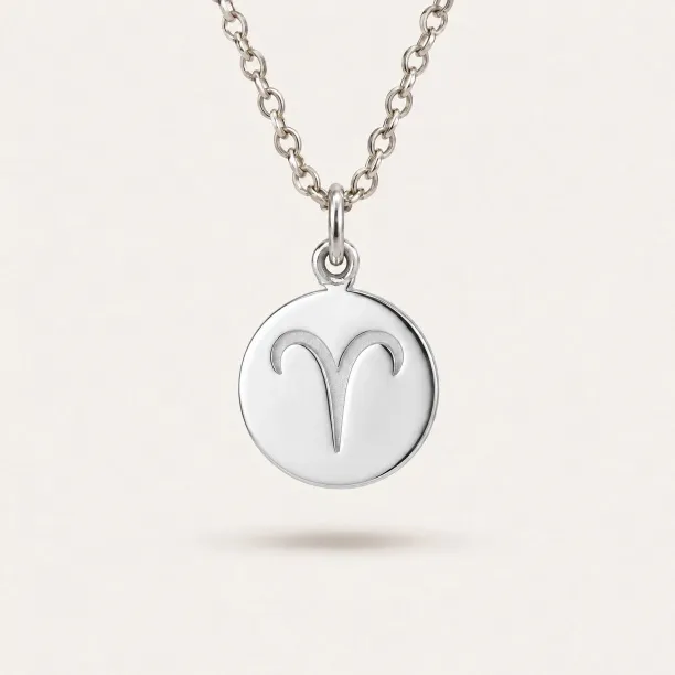 Round ZODI zodiac pendant on a chain