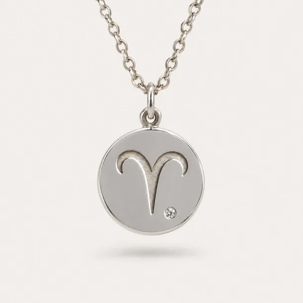 ZODI DIA diamond zodiac pendant on a chain