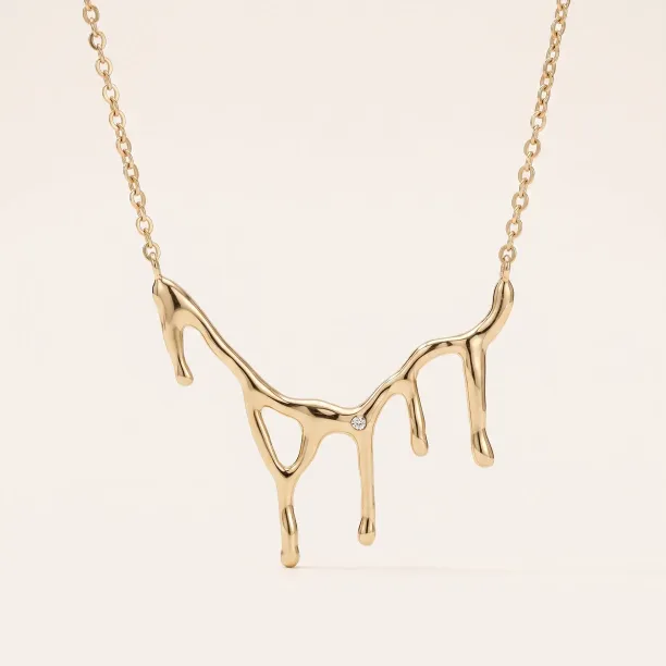 Unique gold diamond necklace FRANCOISE