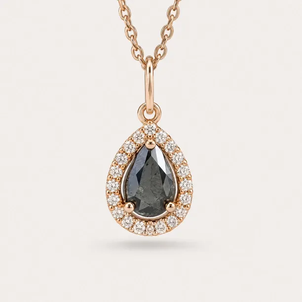 Green lab-grown diamond pendant EDWINE