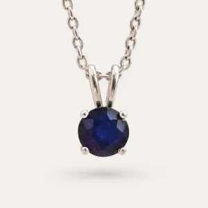 Gold pendant with blue sapphire EFEMER
