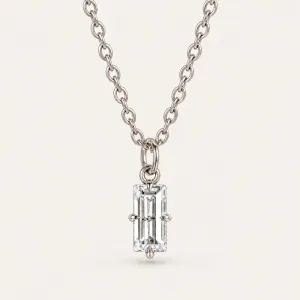 Gold pendant with baguette lab-grown diamond BEBE