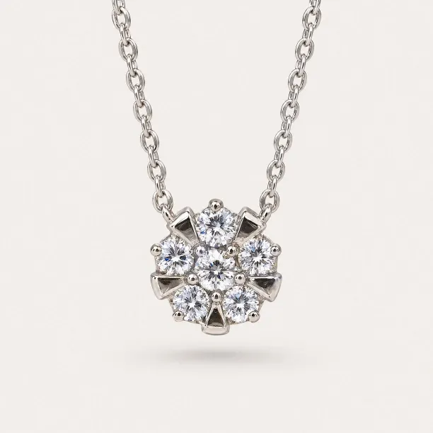 Golden amulet-pendant with lab-grown diamonds ASYL