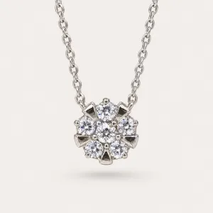 Golden amulet-pendant with lab-grown diamonds ASYL
