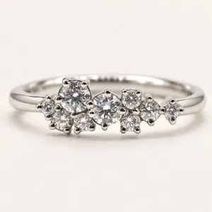 Diamond cluster ring CLARIS