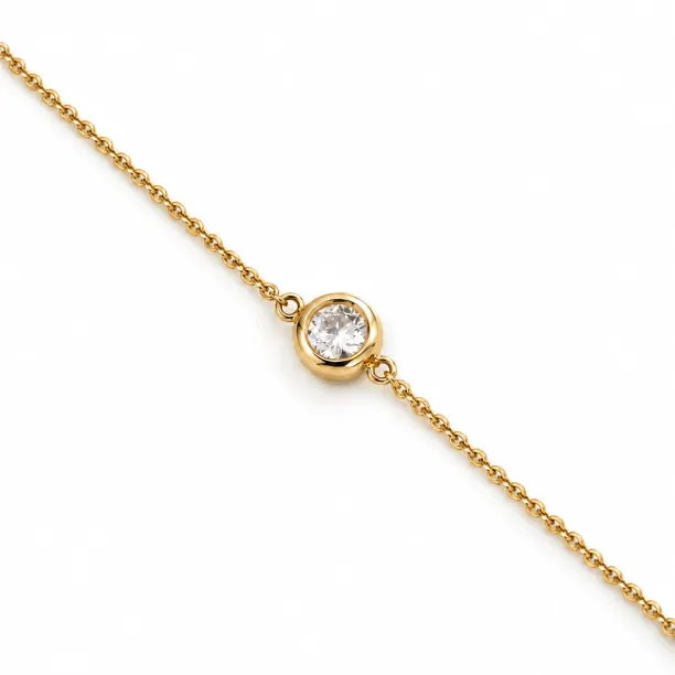 Gold bracelet with lab-grown diamond LAKA