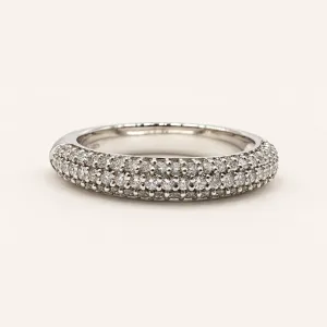Natural diamond half eternity ring ELORA