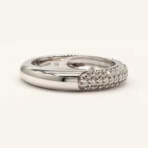 Natural diamond half eternity ring ELORA