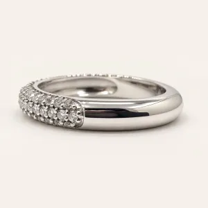 Natural diamond half eternity ring ELORA