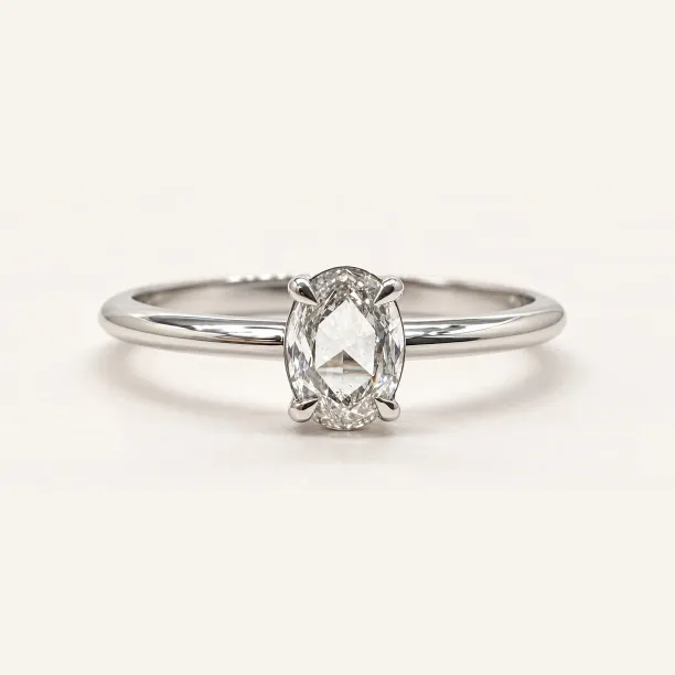 Oval lab-grown diamond solitaire ring NERIS