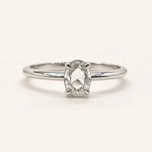 Oval lab-grown diamond solitaire ring NERIS