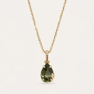 Gold pendant with natural sapphire MARGOT