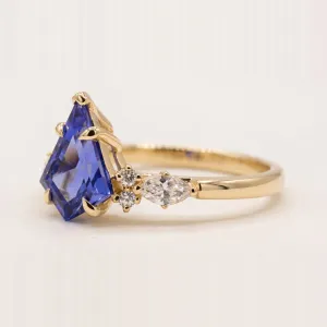 Kite tanzanite and natural diamond engagement ring LYRA